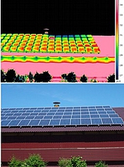 Aufnahme einer Solaranlage mit bloßem Auge...